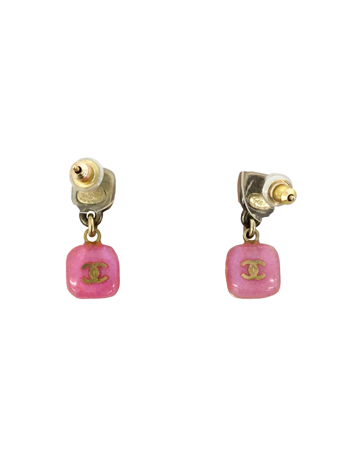 Chanel 2000s Pink Candy Acrylic Earring