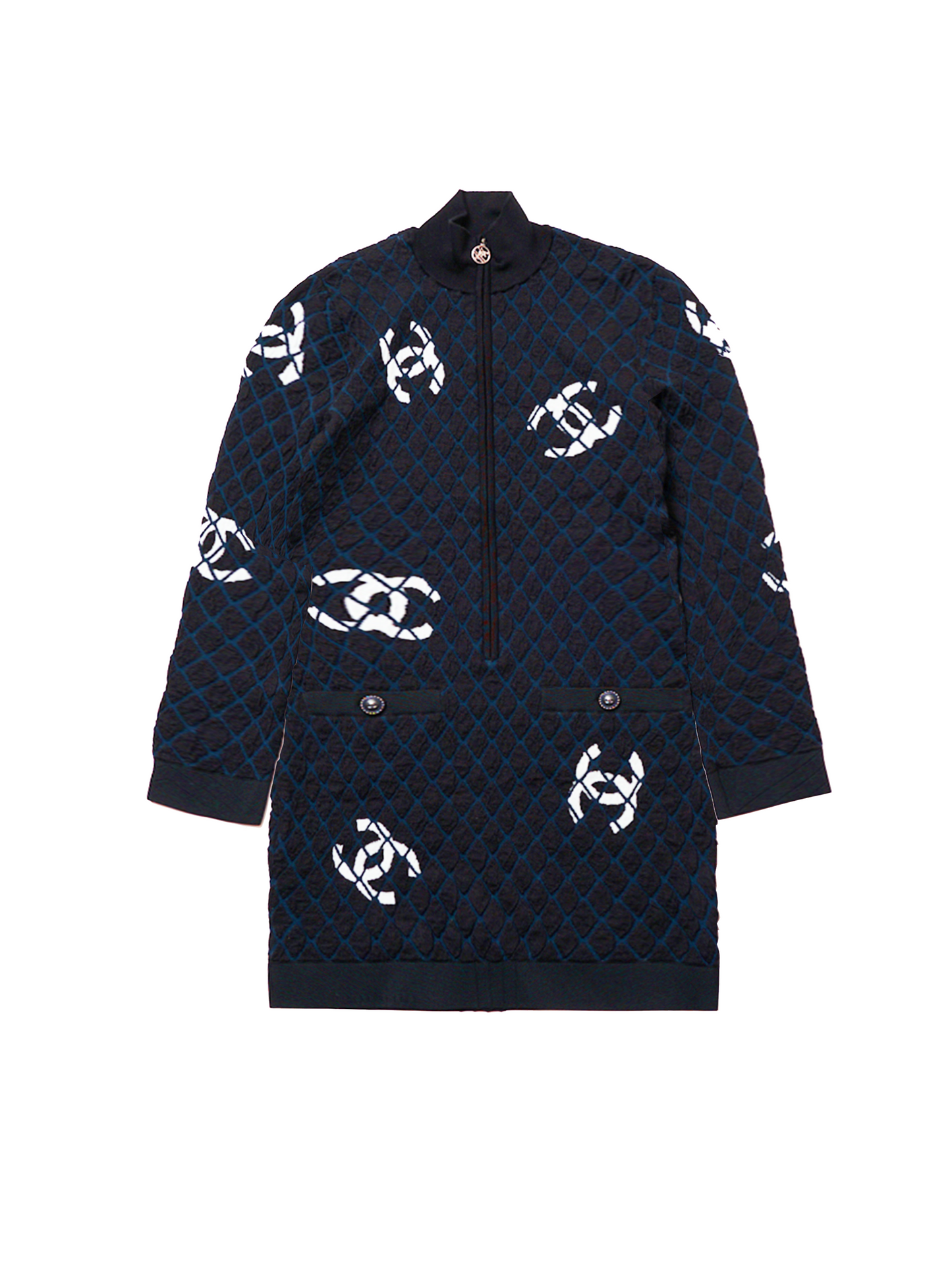 Chanel Quilted Cotton CC Jacket 2019
