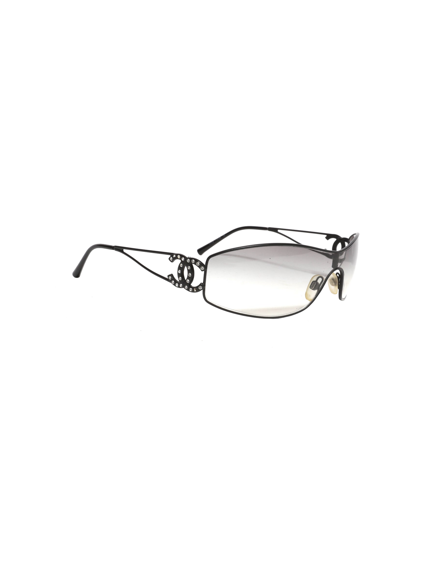 Chanel 2000s Swarowski CC Logo Sunglasses