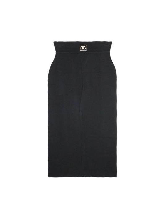 Chanel 2000s Sports Knit Black Pants