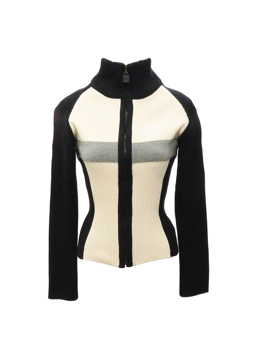 Chanel 2000s Knit Sports Full Zip Sweater