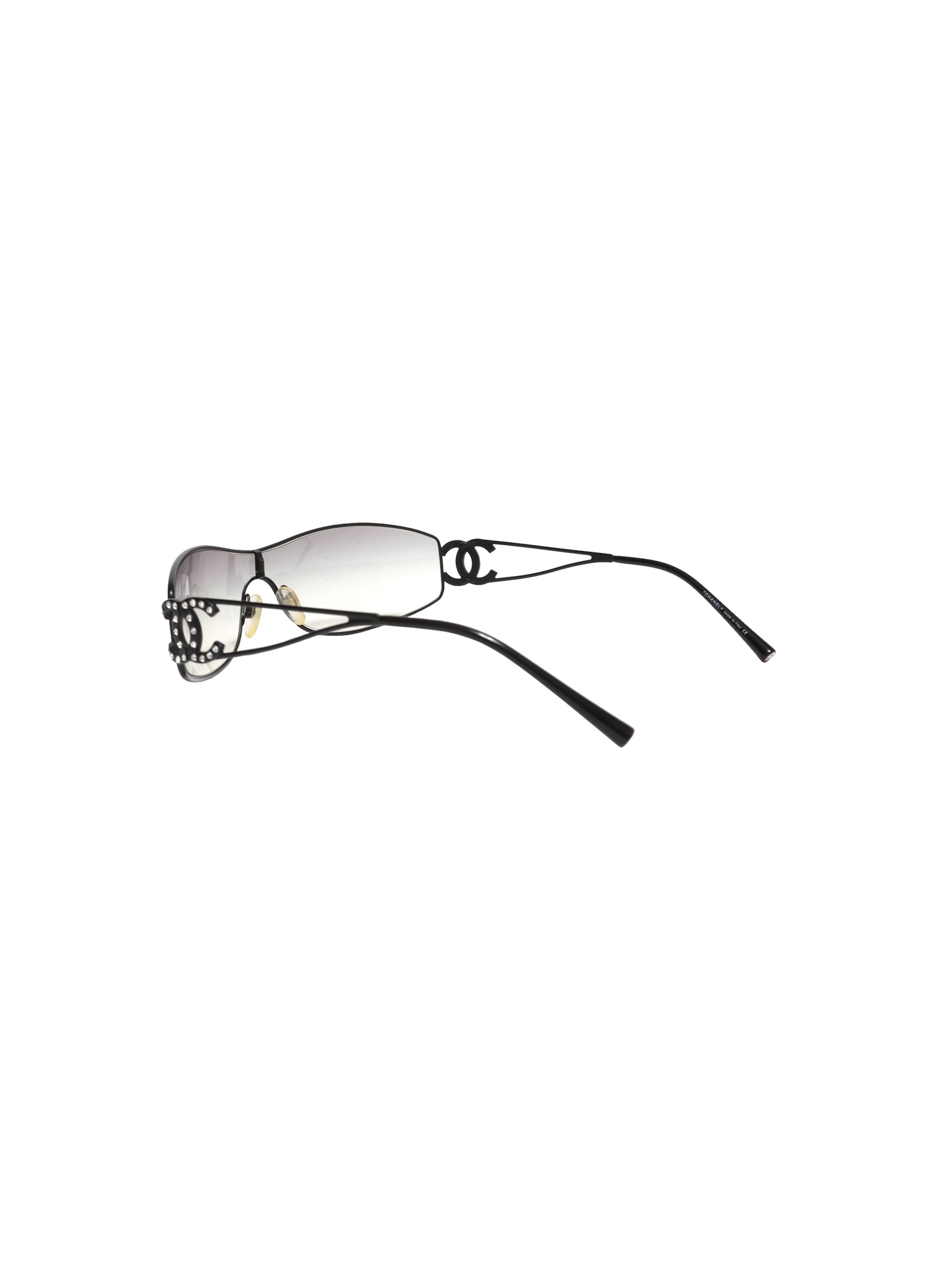 Chanel 2000s Swarowski CC Logo Sunglasses