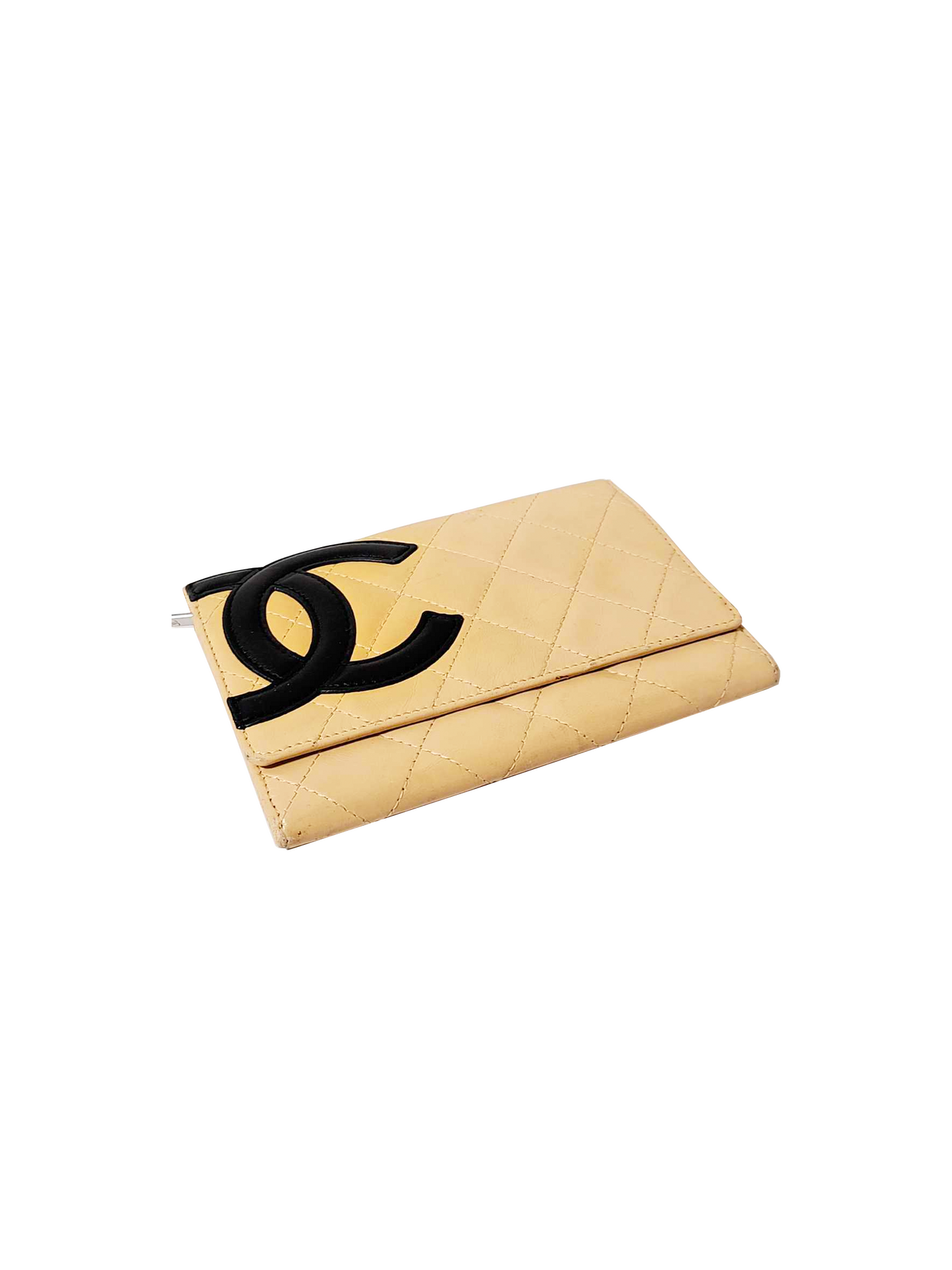 Chanel 2000s Beige Cambon Leather Bi-Fold Wallet