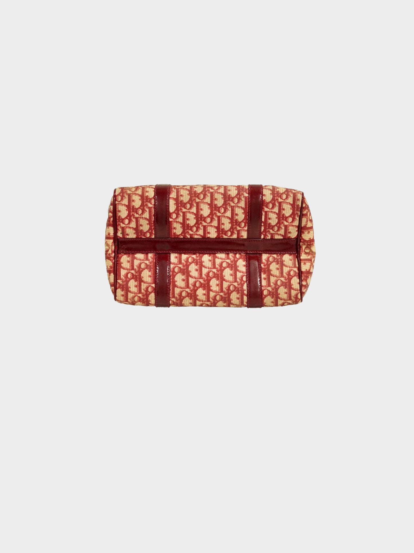 Christian Dior 2002 Red Canvas Trotter Bag