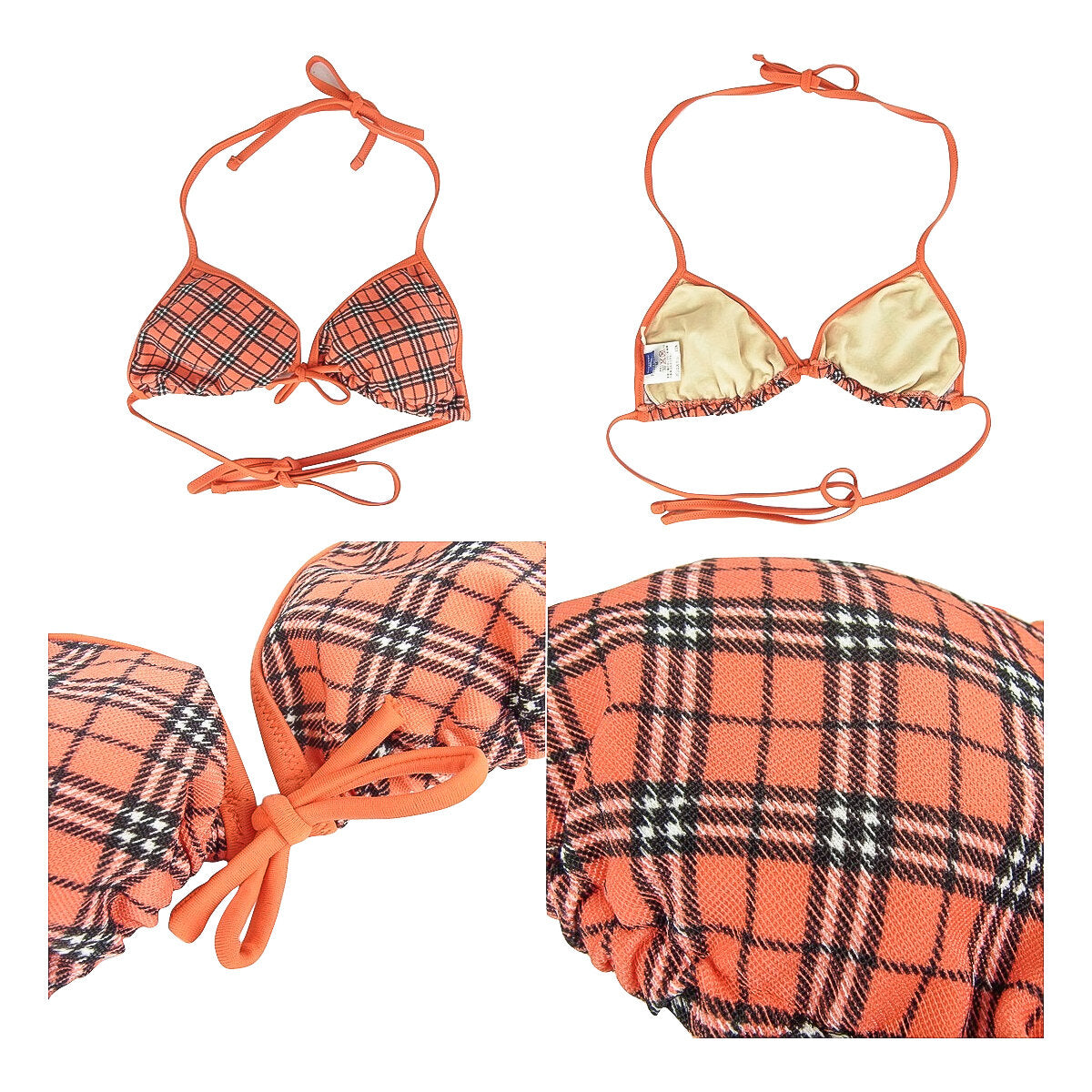 Burberry 2000s Blue Label Pink Strappy Bikini Set