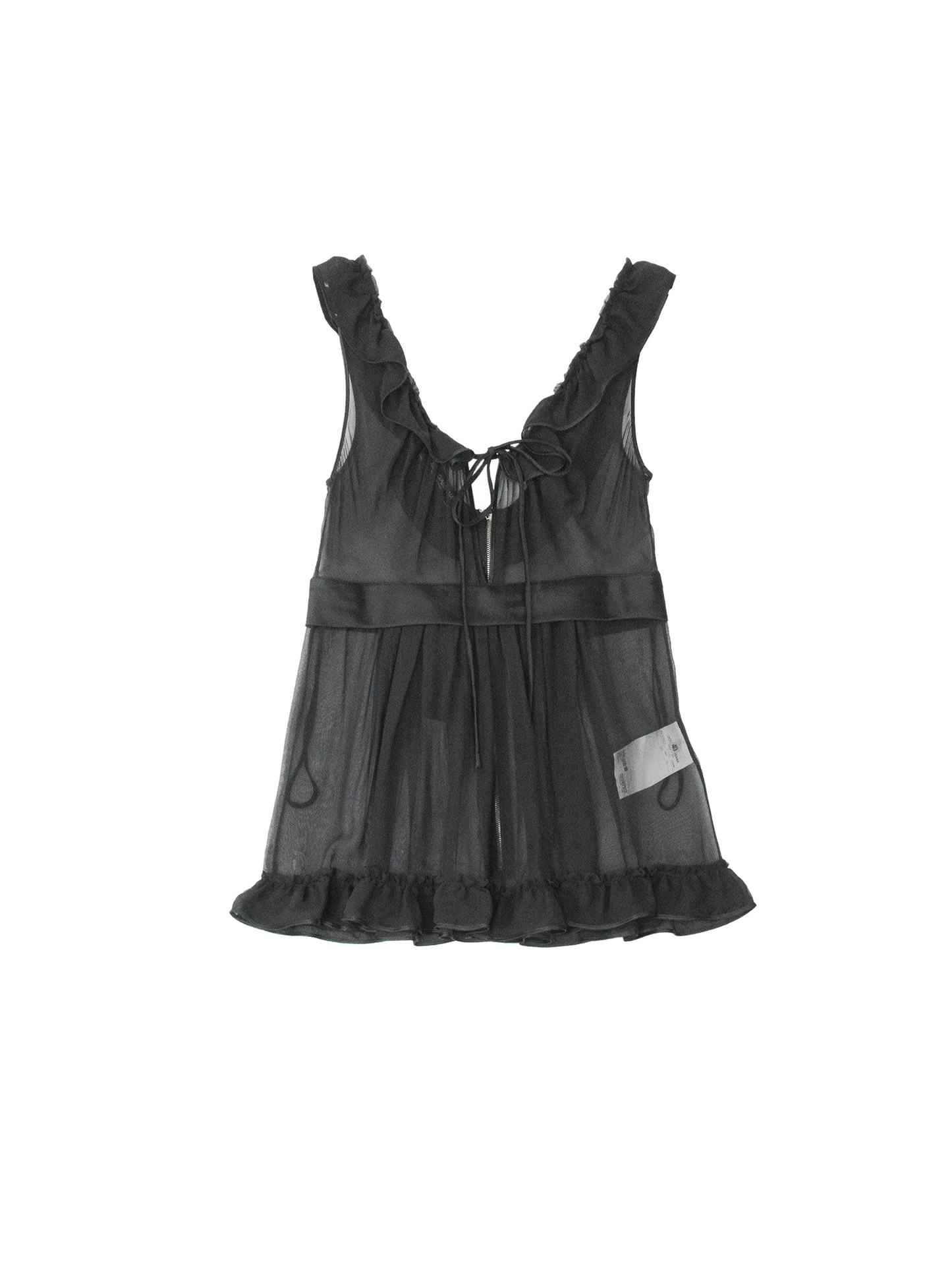 Dolce and Gabbana 2000s Sheer Black Top