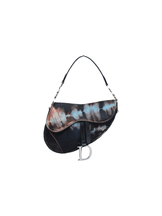 Christian Dior 2000s Dye Pony Hair Saddle Bag