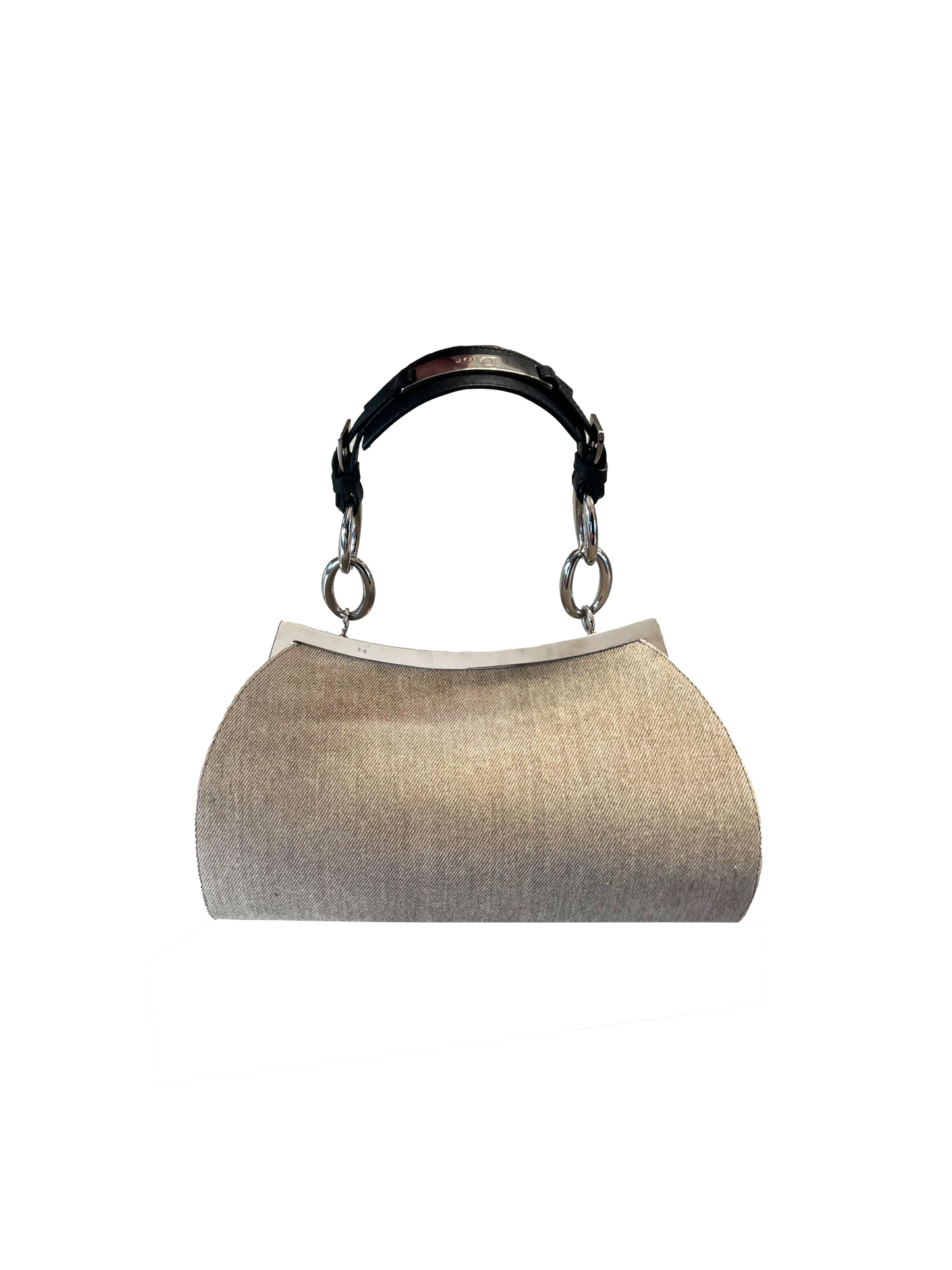 Christian Dior 2000s Grey Denim Handbag