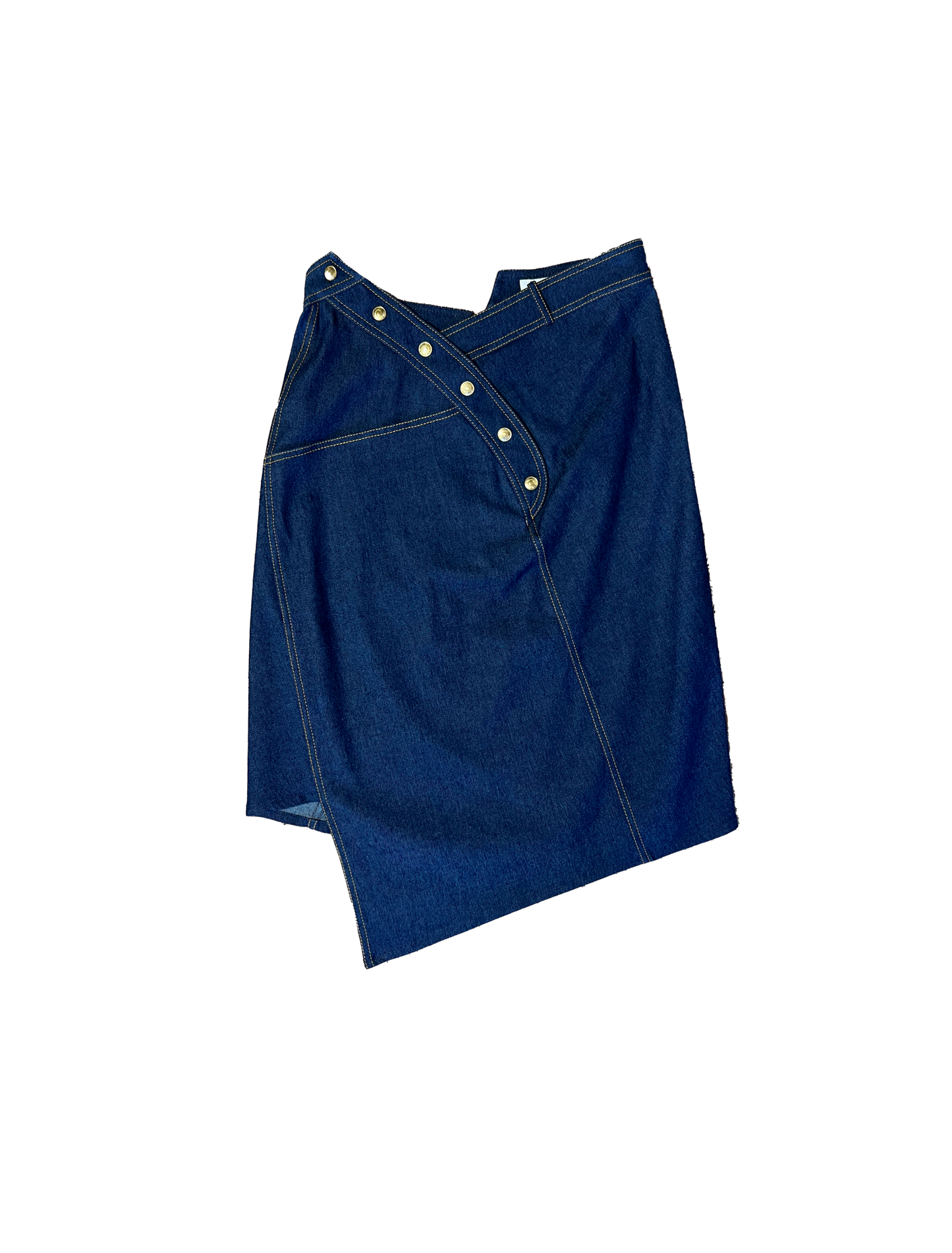 Christian Dior by John Galliano 2000 Denim Asymmetrical Skirt