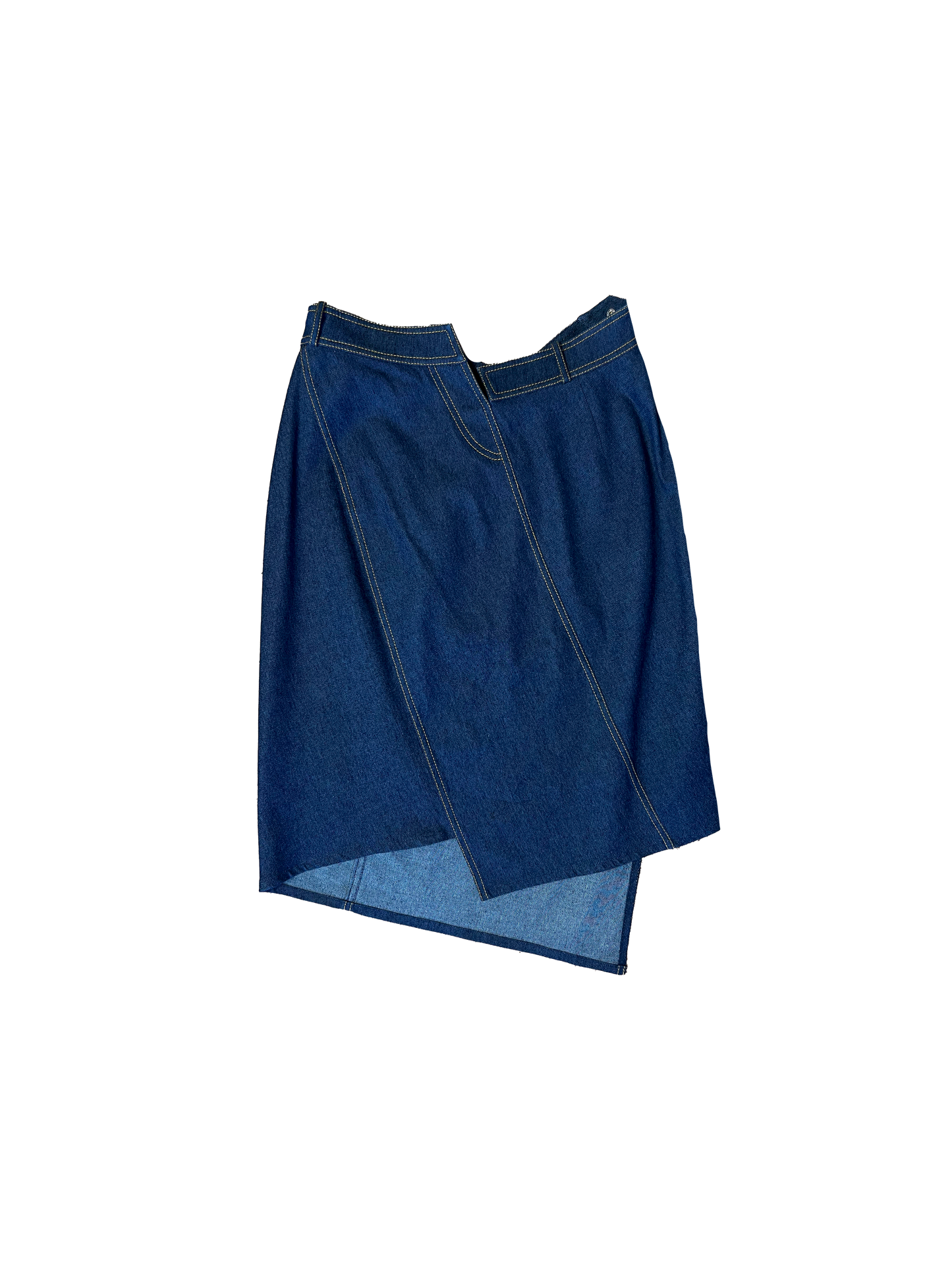 Christian Dior by John Galliano 2000 Denim Asymmetrical Skirt