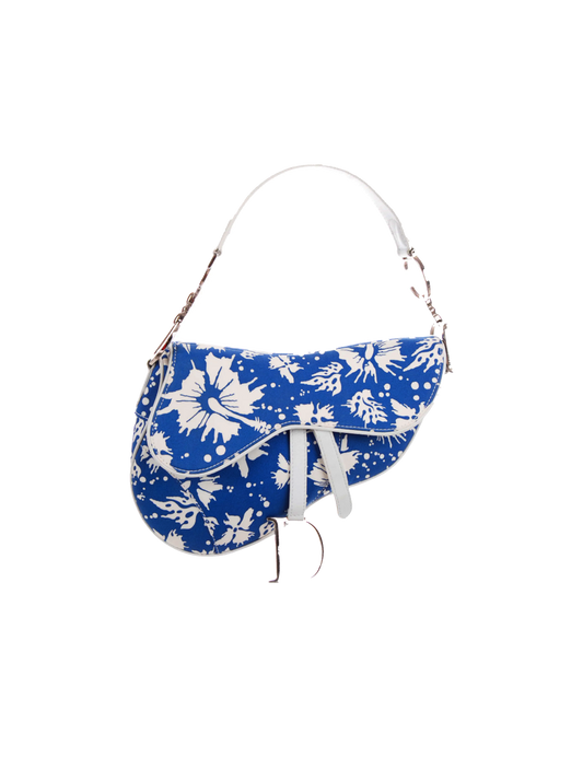 Christian Dior 2004 John Galliano Surf Chick Floral Saddle bag