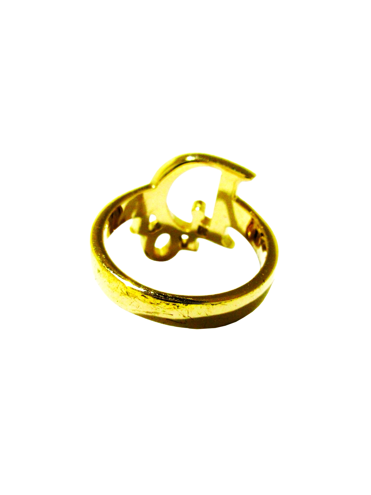 Christian Dior 2000s Oblique Gold Faded Ring