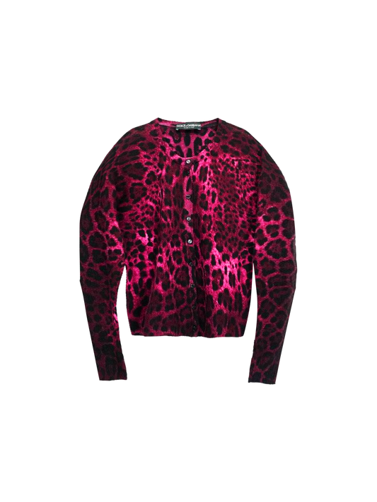 Dolce and Gabbana 2000s Leopard Cardigan
