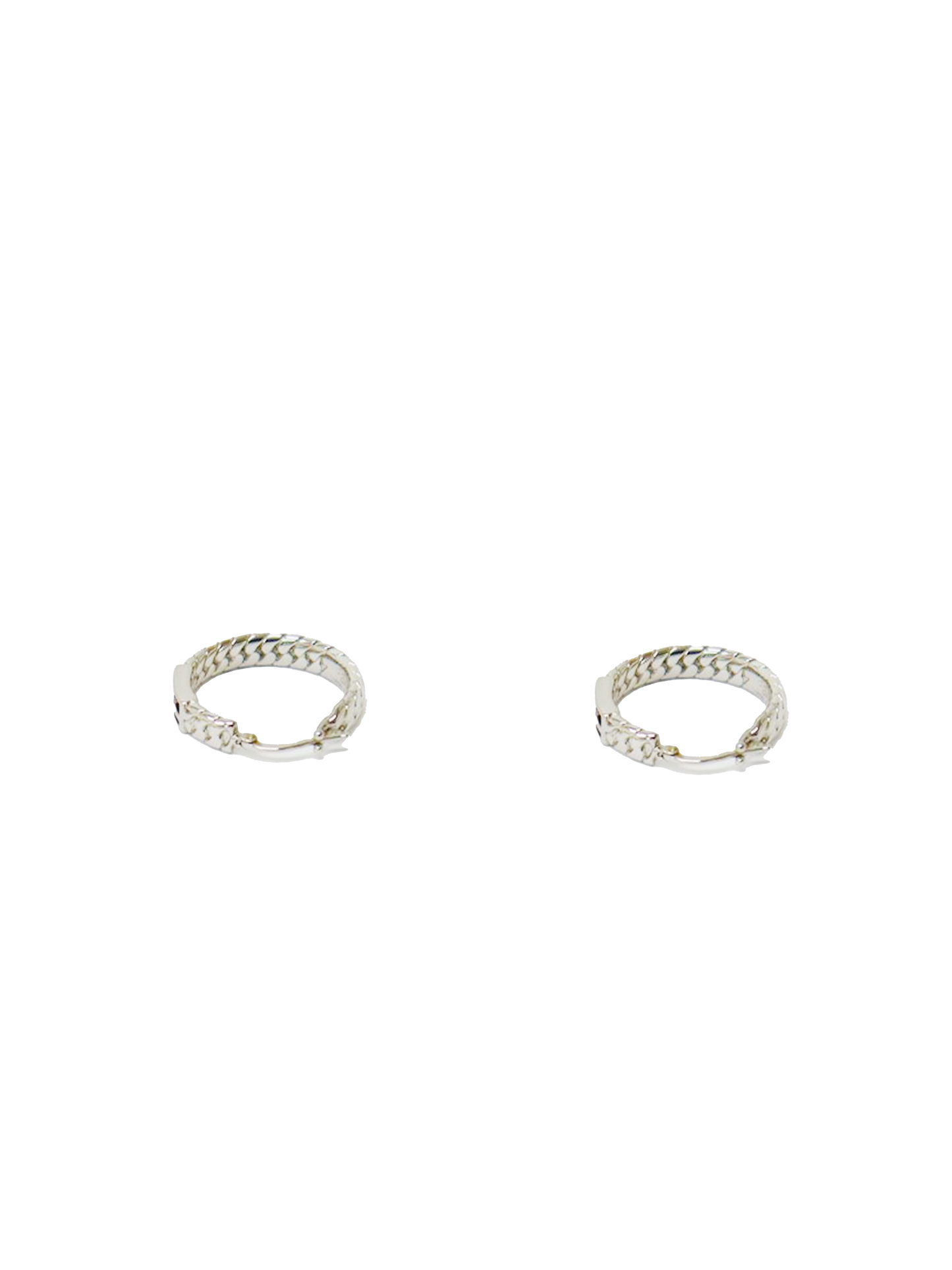 Fendi 2010s Silver Logo Hoop Earrings