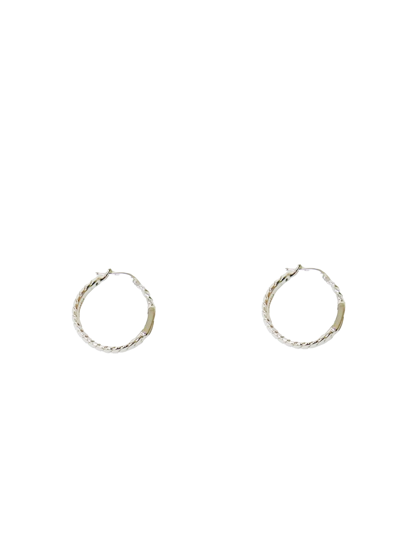Fendi 2010s Silver Logo Hoop Earrings