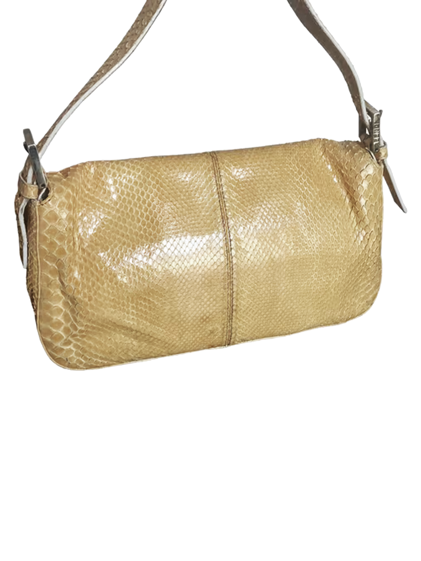 Fendi 2000s Beige Python Baguette