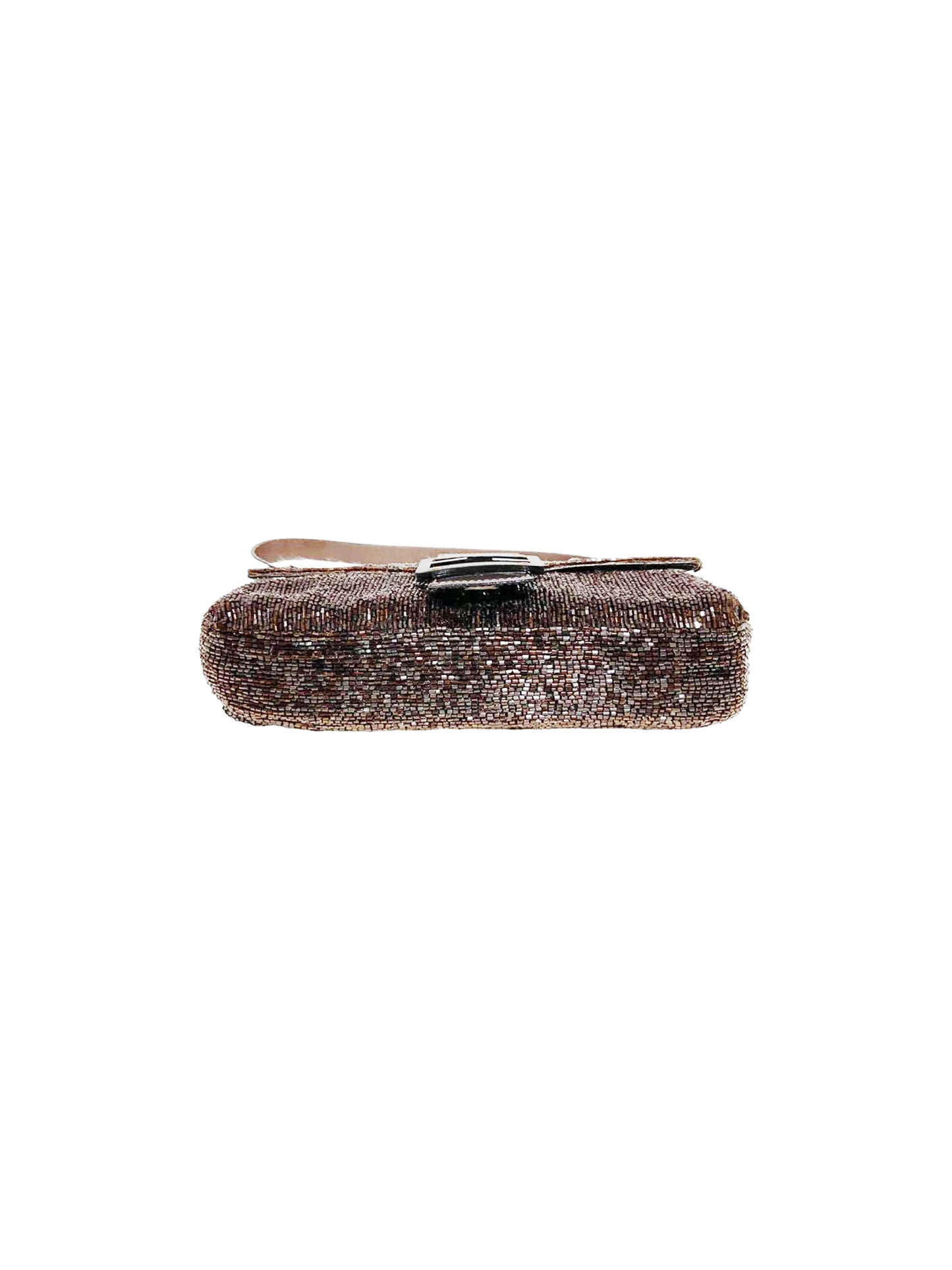 Fendi 2000s Brown Beaded Baguette
