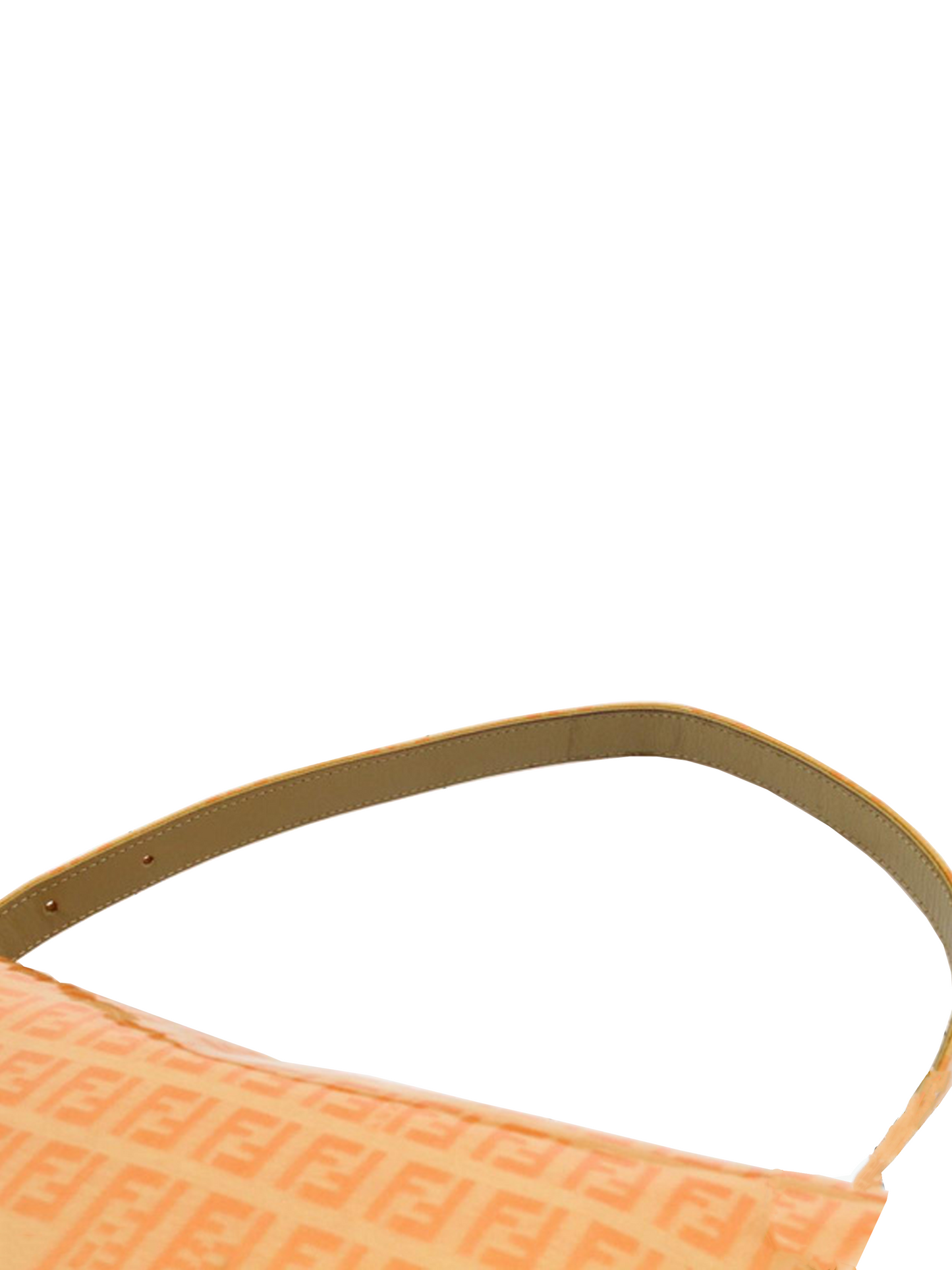 Fendi 2000s Orange Vinyl Zucca Handbag