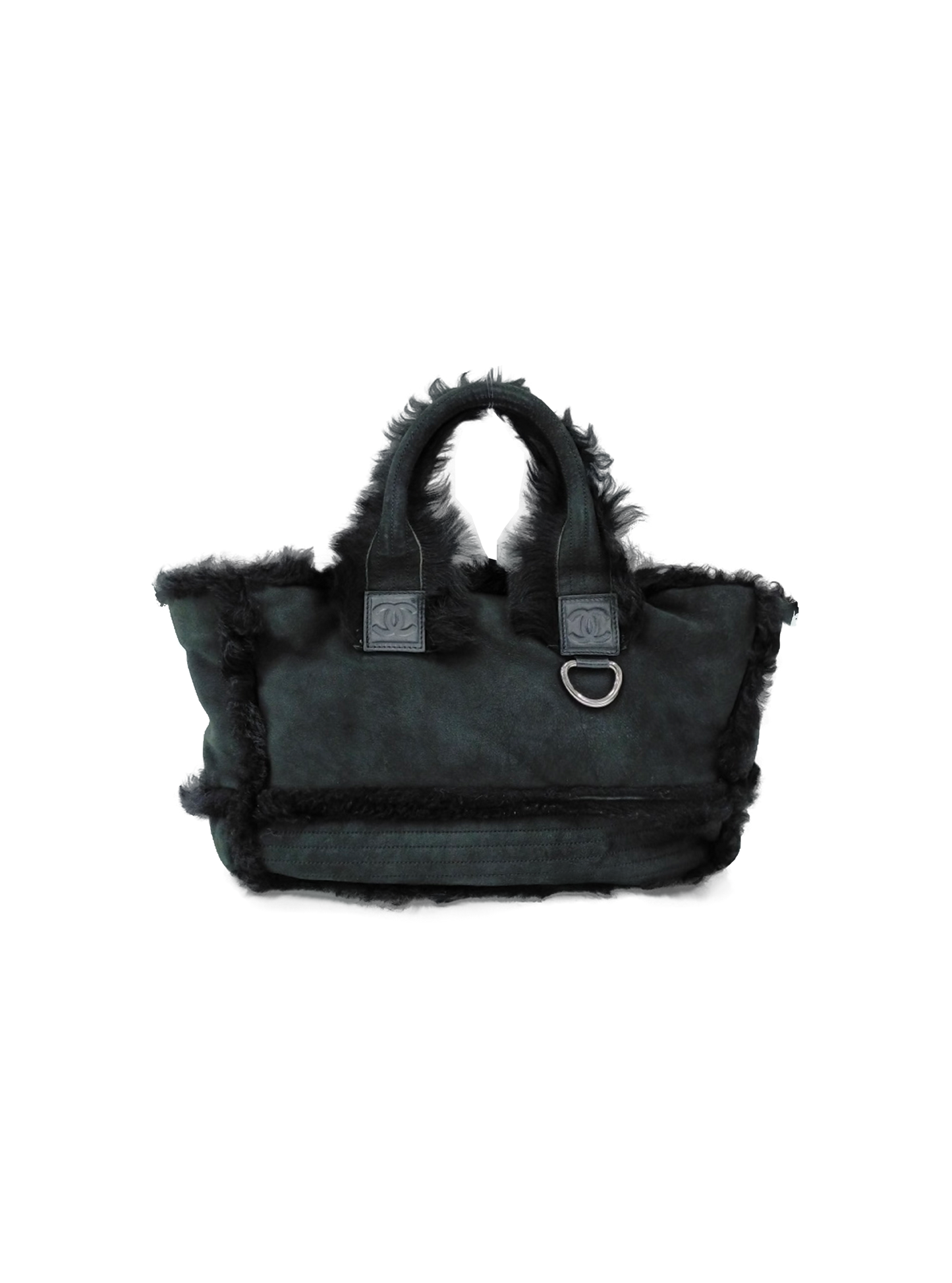 Chanel Sports Black Fur Small Tote