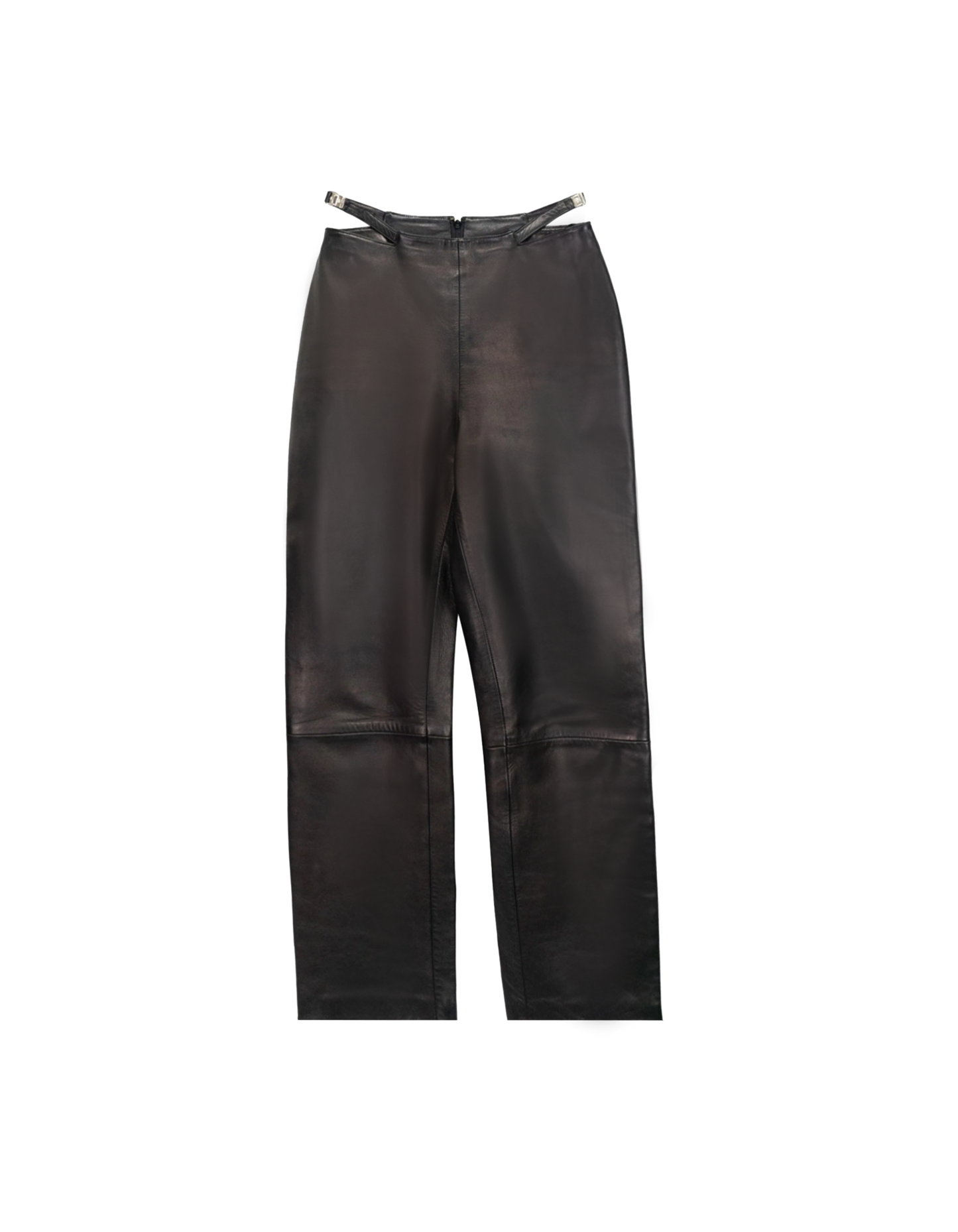 Gianni Versace 2000s Leather Cut-out Pants