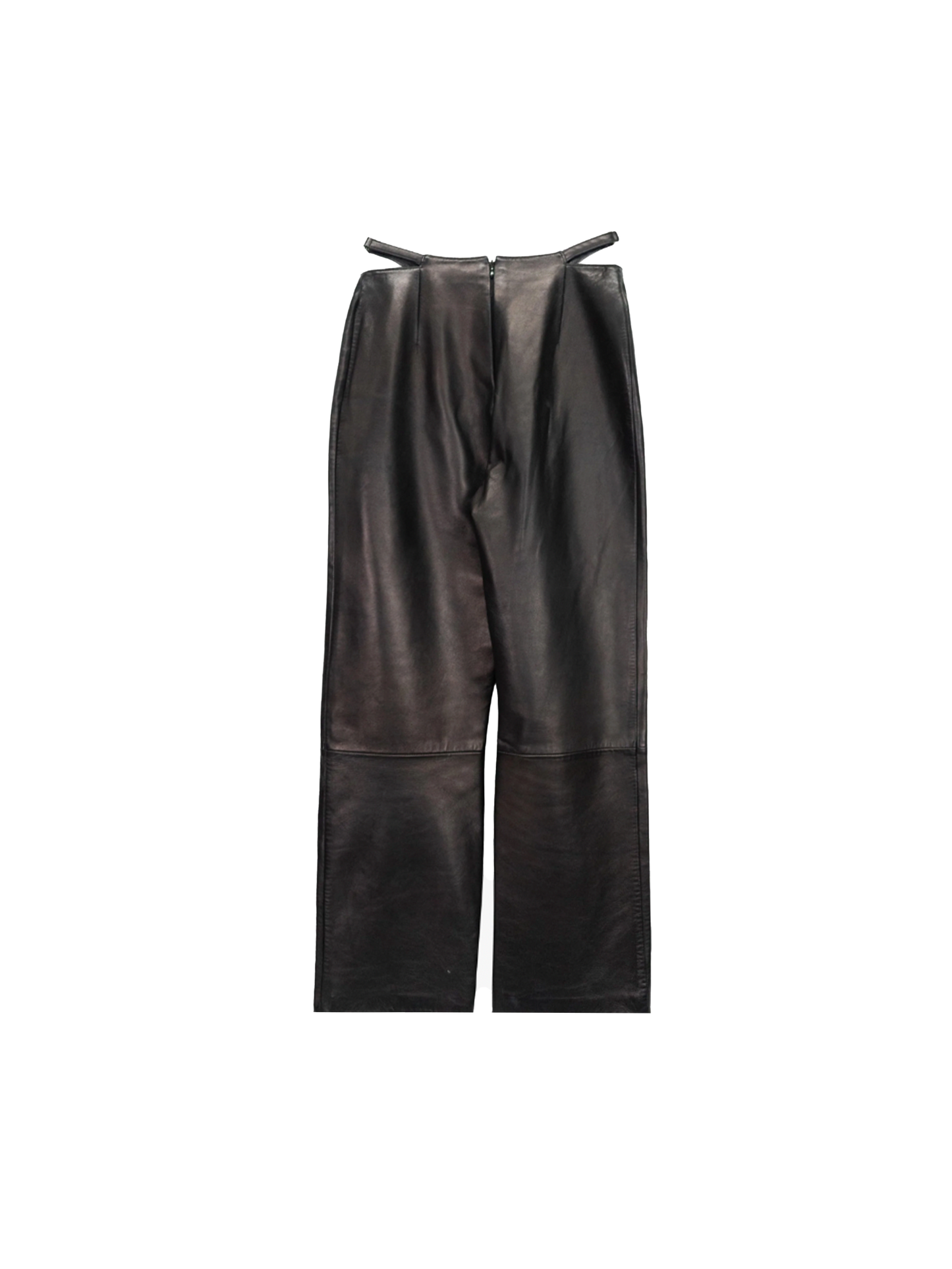 Gianni Versace 2000s Leather Cut-out Pants