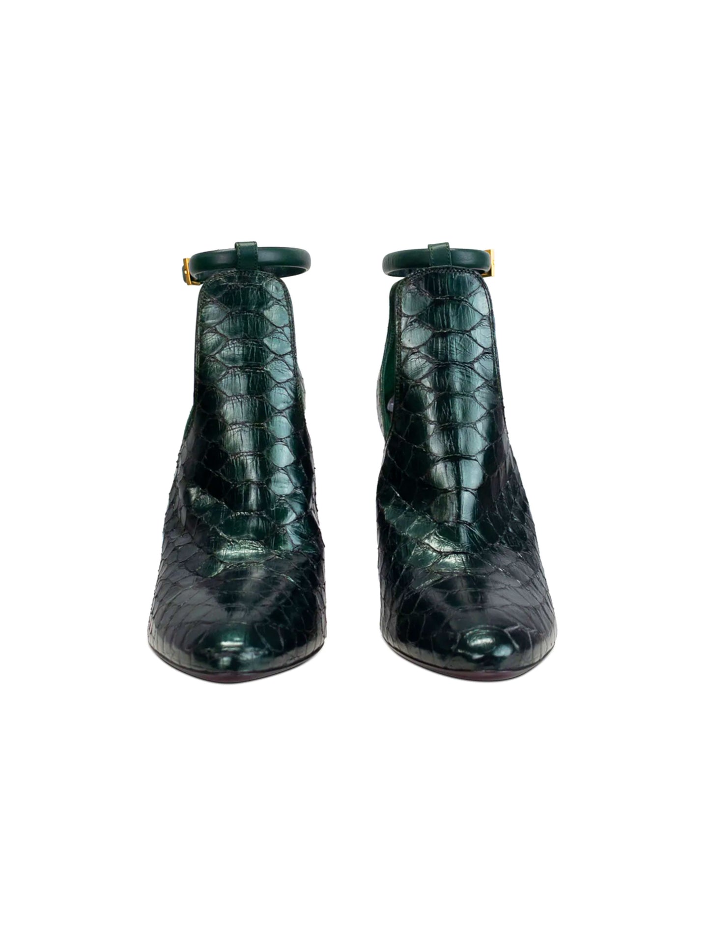 Gucci 2010s Python Cut Out Ankle Booties