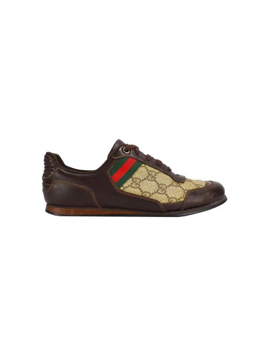 Gucci 2000s Monogram and Leather Sneakers