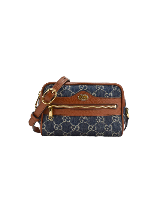 Gucci 2020s Denim Monogram Ophidia Bag