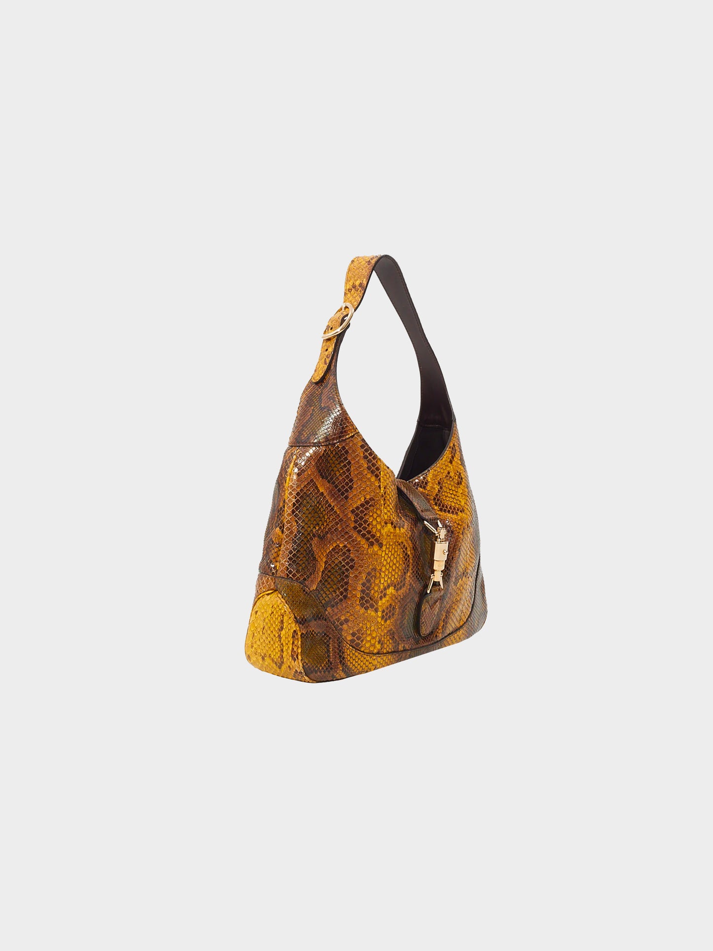 Gucci 2010s Yellow Python Jackie Bag