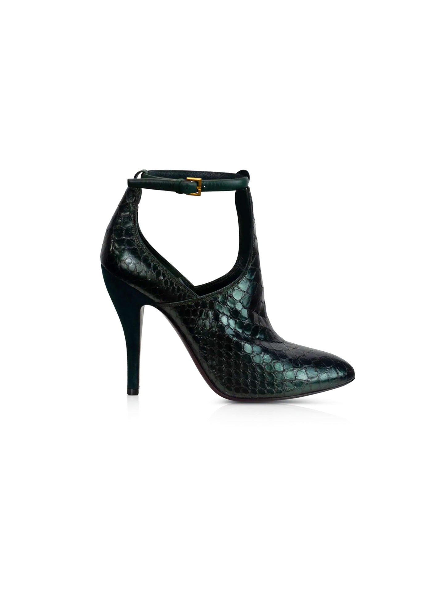 Gucci 2010s Python Cut Out Ankle Booties
