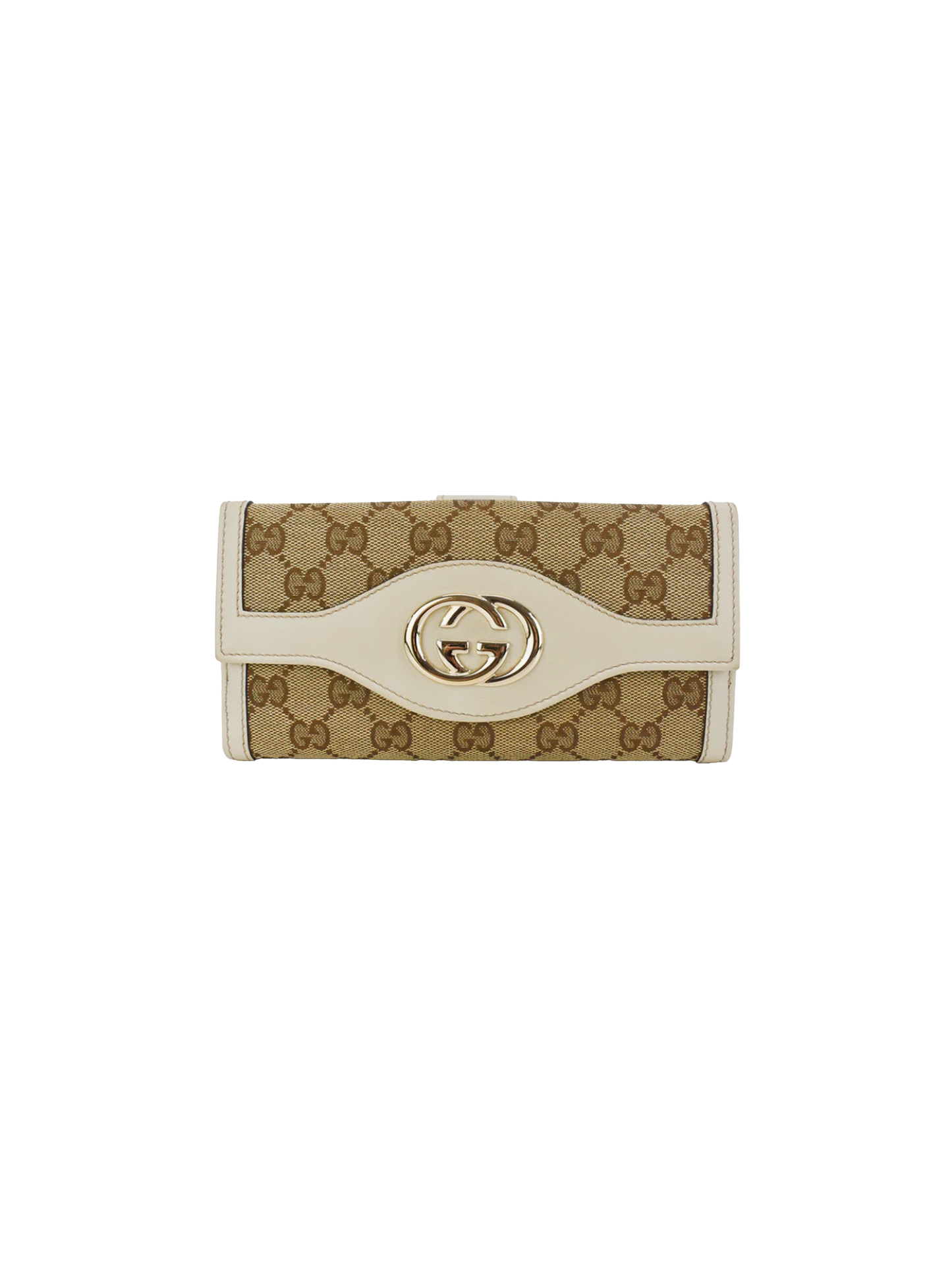 Gucci 2010s Monogram Logo Continental Wallet