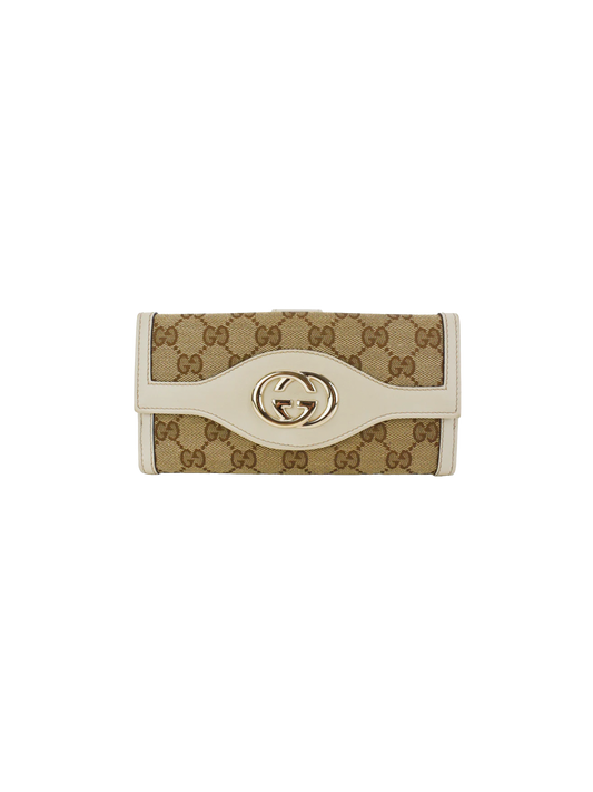 Gucci 2010s Monogram Logo Continental Wallet