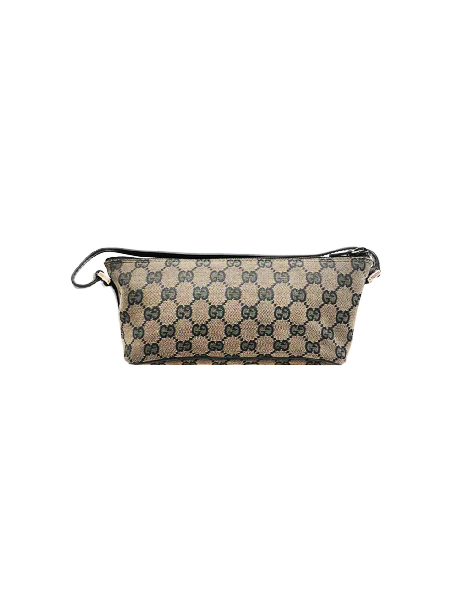 Gucci 2000s Black Monogram Small Pouch Bag