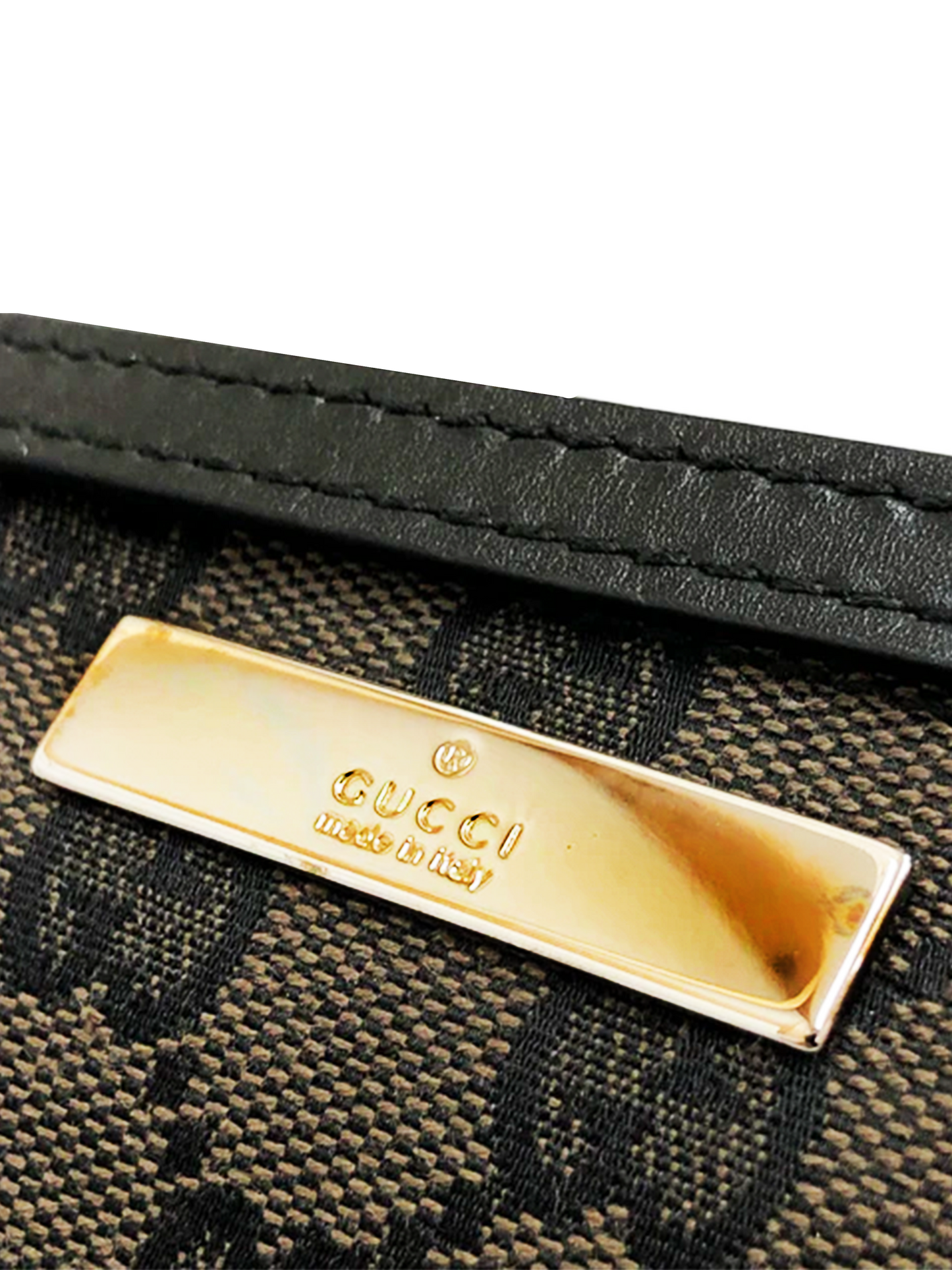 Gucci 2000s Black Monogram Small Pouch Bag