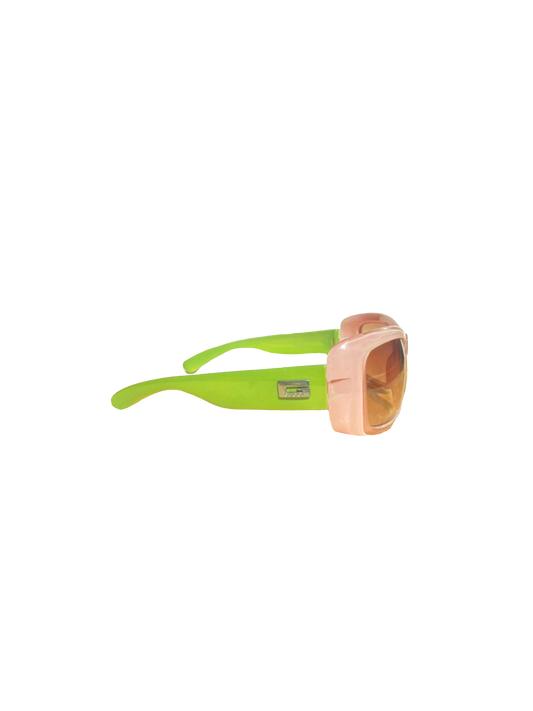 Gucci 2000s Pink and Green Sunglasses