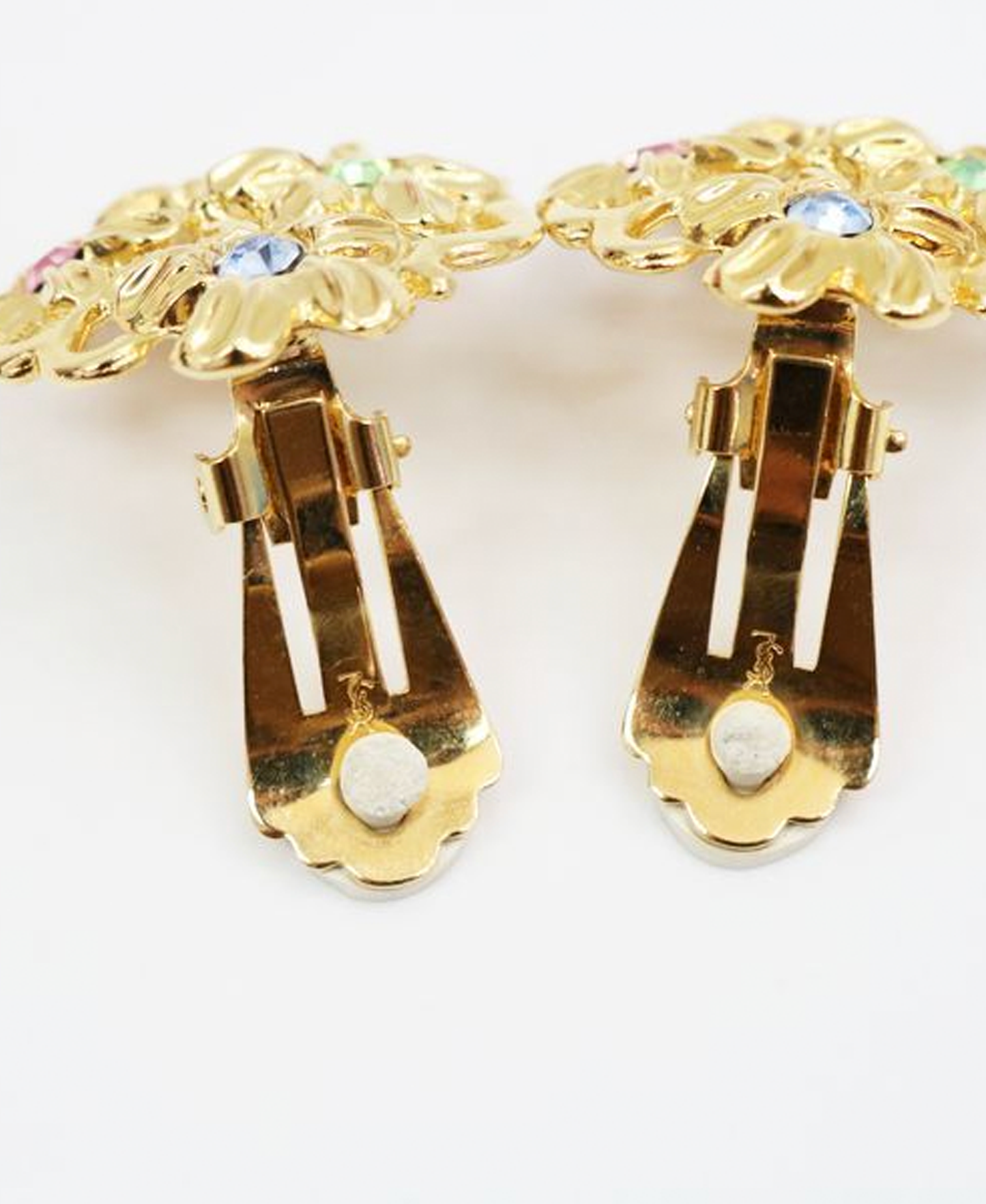 Yves Saint Laurent 1990s Floral Clip Ons