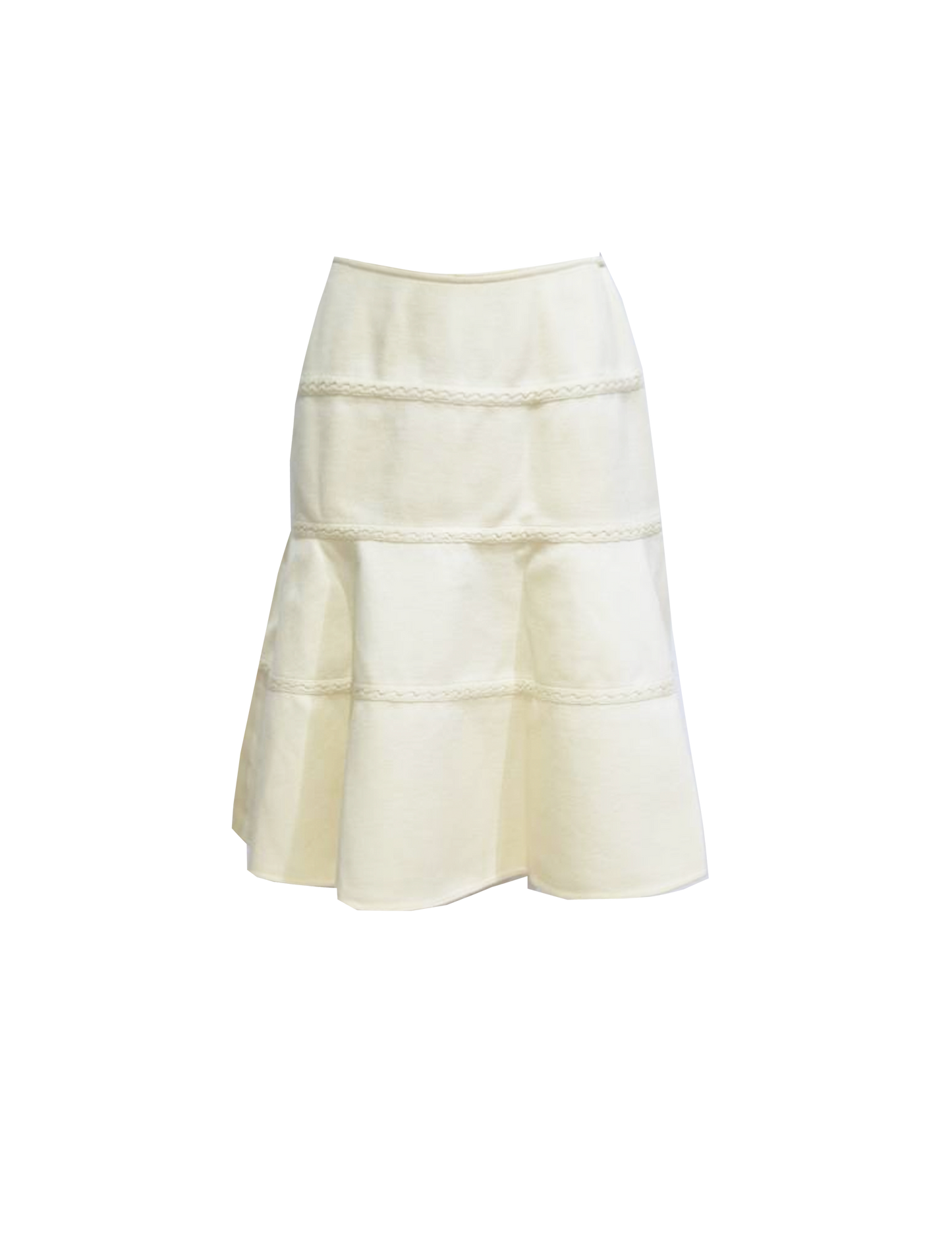 Alaïa 1990s Knit Cream Skirt