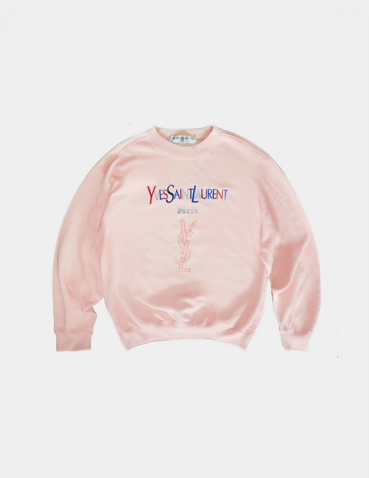 Yves Saint Laurent 2000s Pink Cotton Sweatshirt