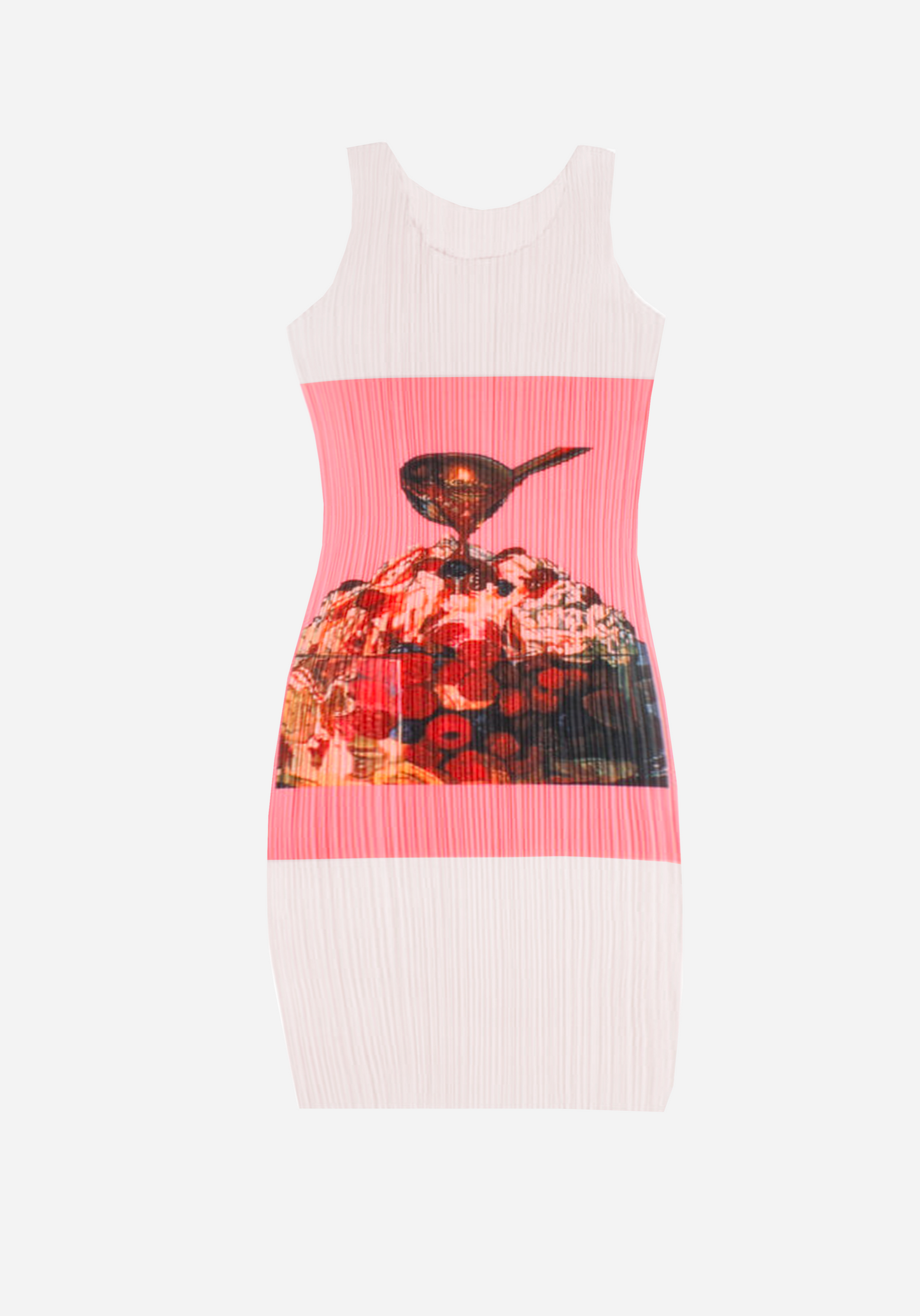 Issey Miyake Rare 1990s Pink Ice-Cream Pleats Dress