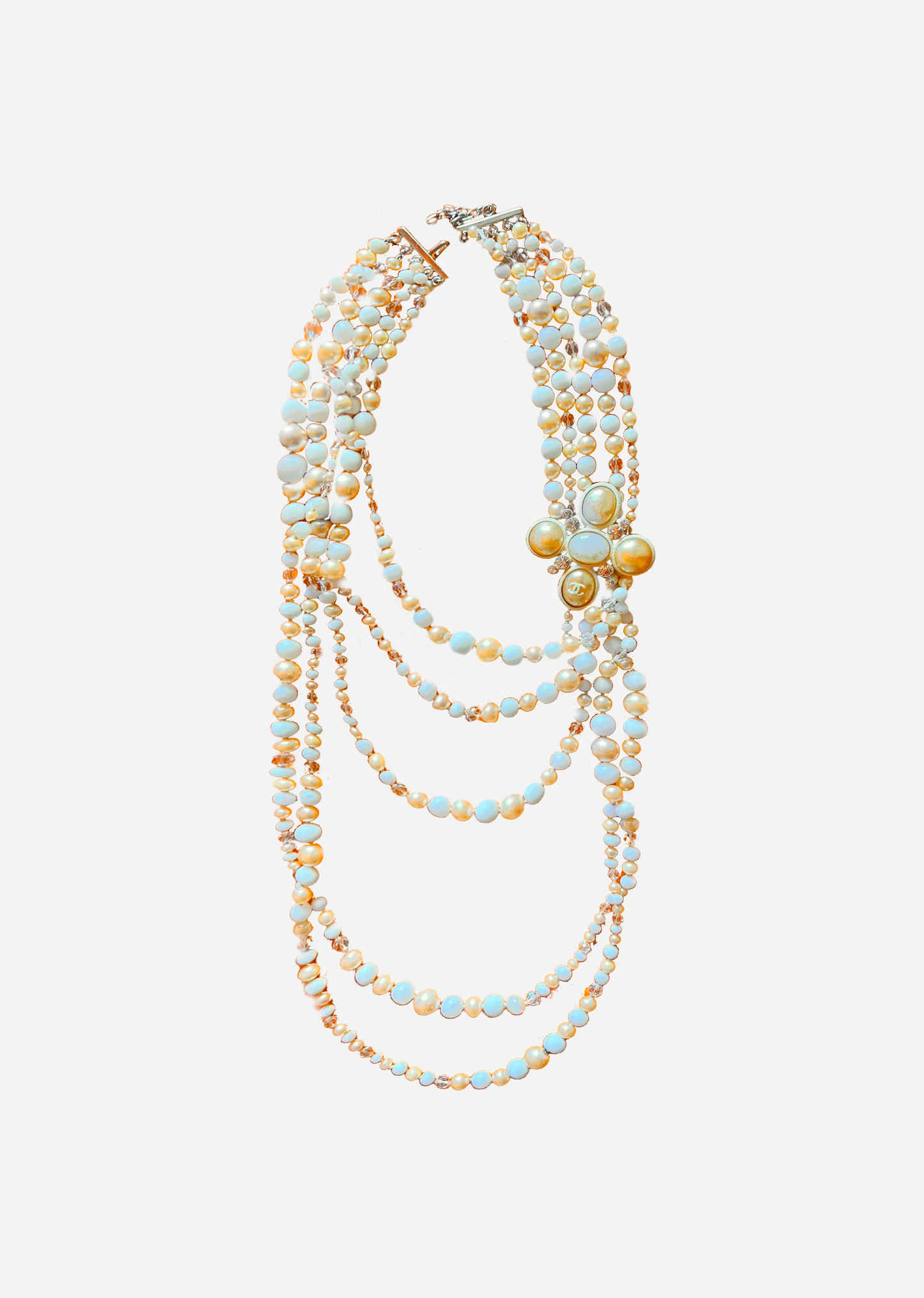 Chanel 1990s Mother of Pearl Draped Necklace