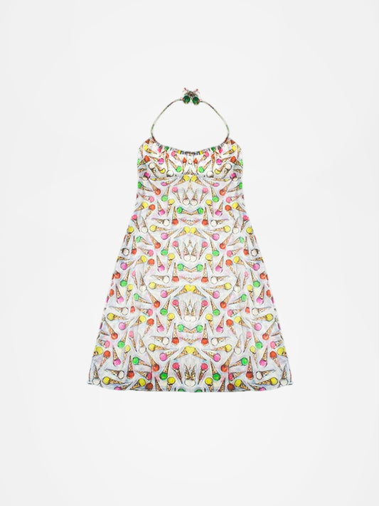 Chanel 2005 Ice Cream Pattern Dress Multicolor