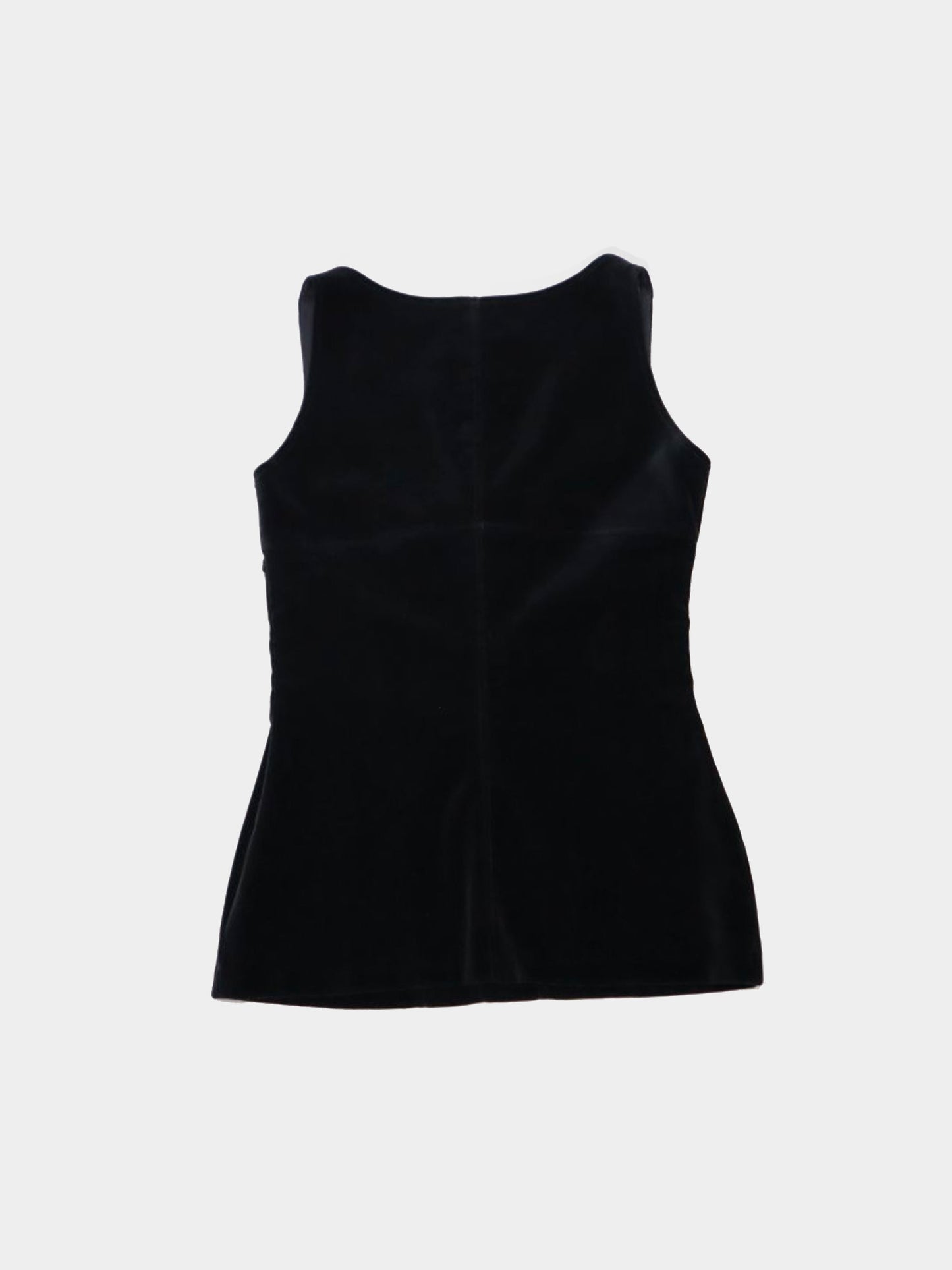 Chanel 1990s FW Velvet Satin Bow Tank