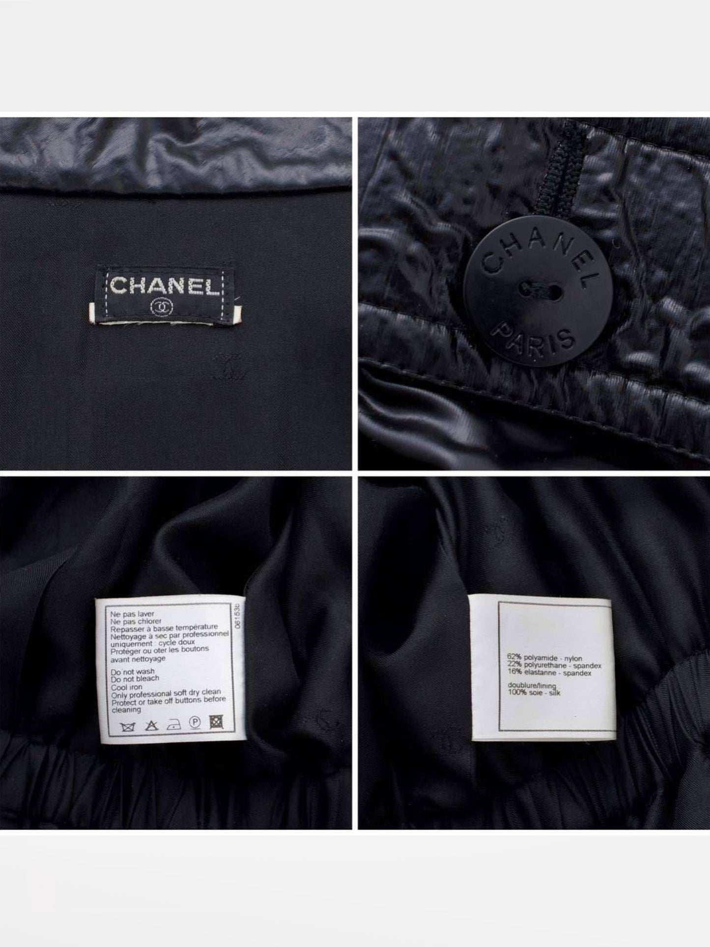 Chanel 1997 Leather Sports Cinched Long Jacket