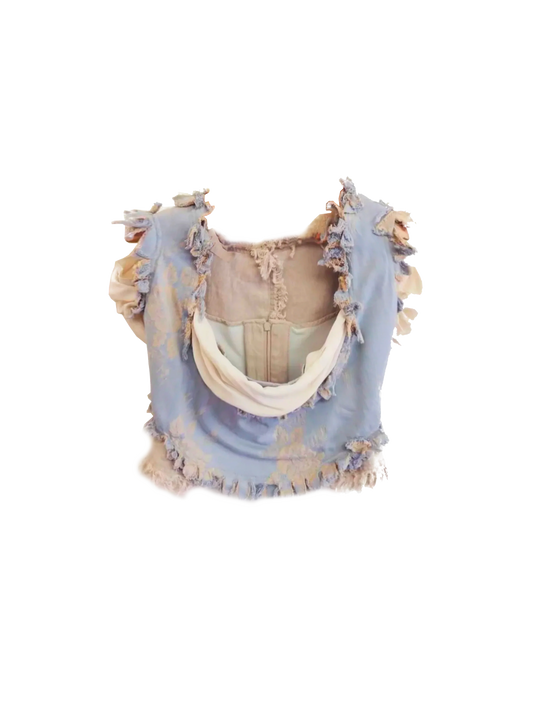 Vivienne Westwood 1992 Runway Blue Rose Corset