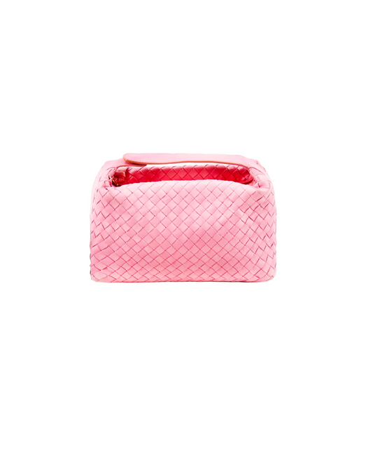 Bottega Veneta Intrecciato Pink Handbag