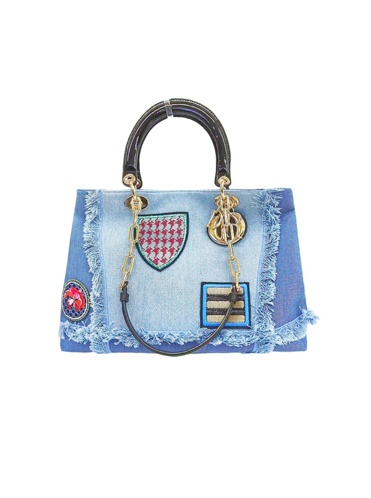 Christian Dior 2000s Denim Lady Dior Tote Bag