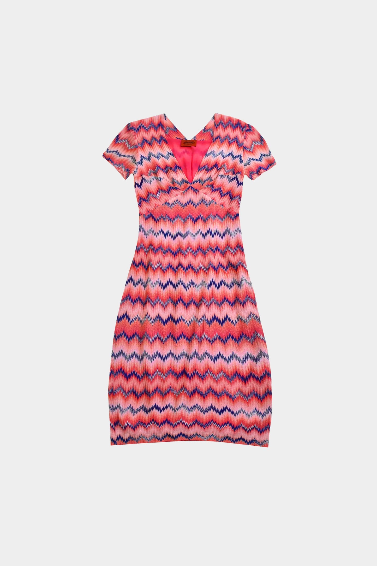 Missoni 2000s Pink Chevron Midi Dress