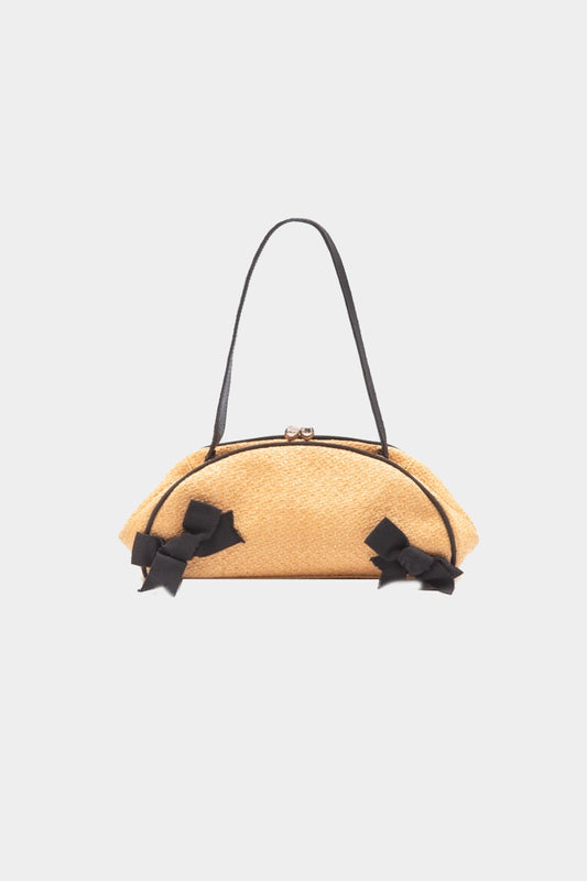 John Galliano 2000s Rare Woven Bow Bag