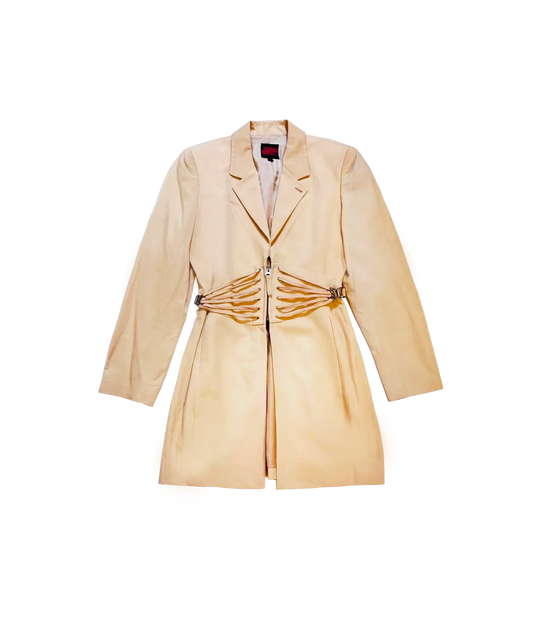 Jean Paul Gaultier 1990s Corset Beige Coat