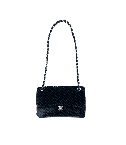 Chanel 2000s Black Rare Velvet Medium Flap Bag